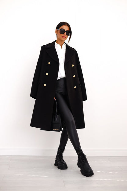 Adelina | Women's Wool Double-Breasted Trench Coat for Winter Style