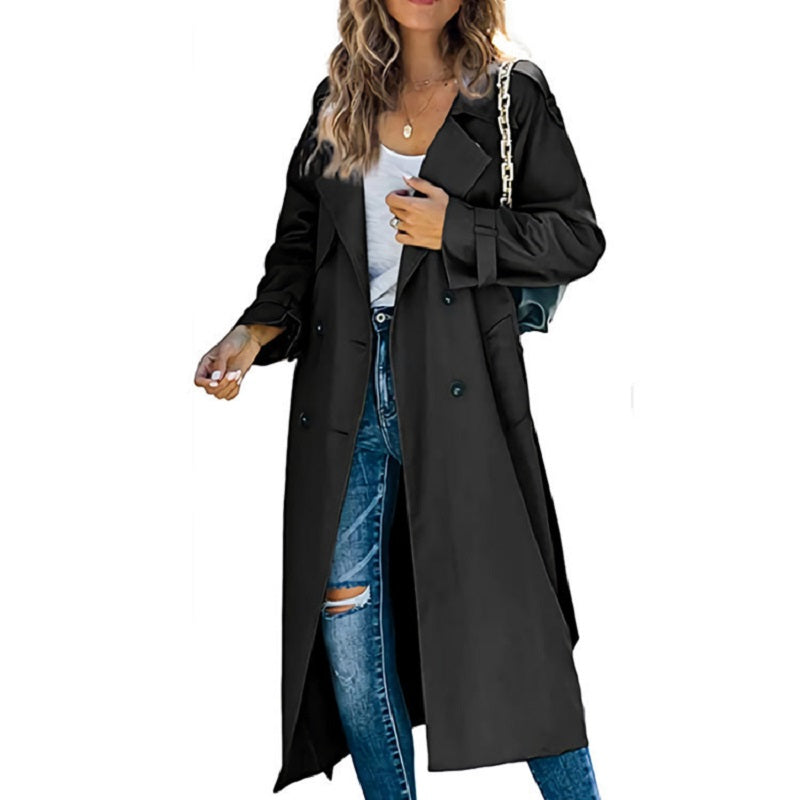 Cassandra | Elegant Women's Long Trench Coat with Modern Chic Look
