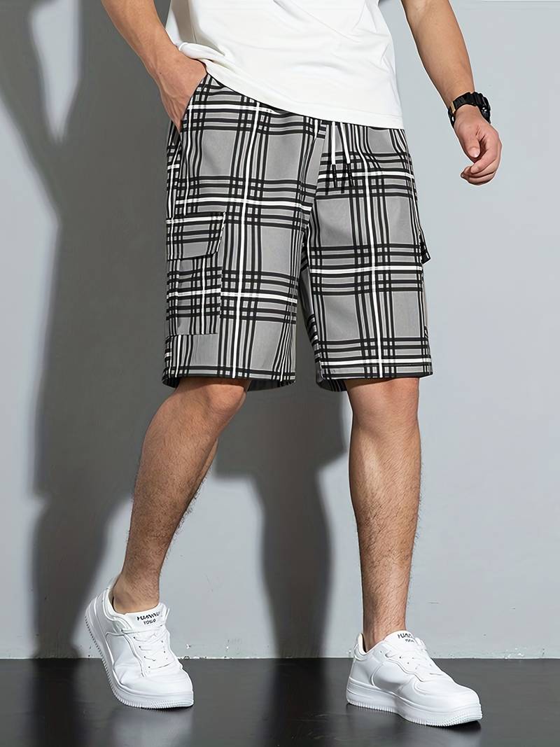 Elijah Checked Shorts with Side Pockets
