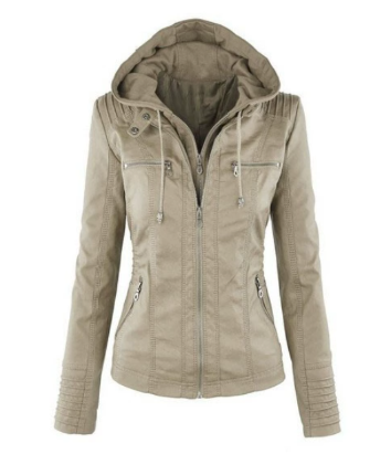 Chic Fake Leather Biker Jacket