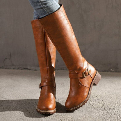 Elizabeth | Classic Buckle Women's Knee High Boots