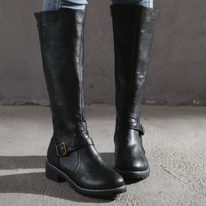 Elizabeth | Classic Buckle Women's Knee High Boots