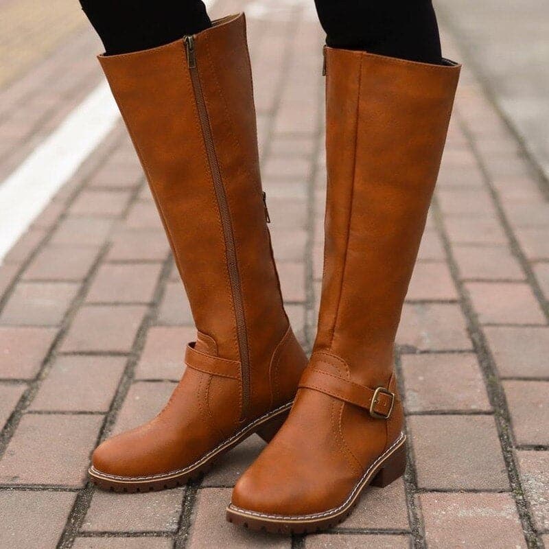 Elizabeth | Classic Buckle Women's Knee High Boots