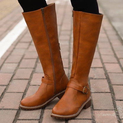 Elizabeth | Classic Buckle Women's Knee High Boots