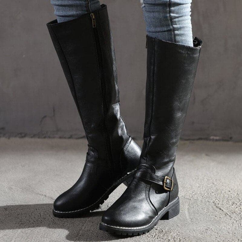 Elizabeth | Classic Buckle Women's Knee High Boots