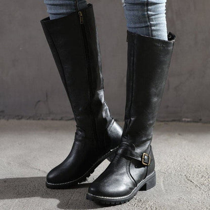 Elizabeth | Classic Buckle Women's Knee High Boots