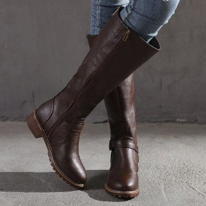 Elizabeth | Classic Buckle Women's Knee High Boots