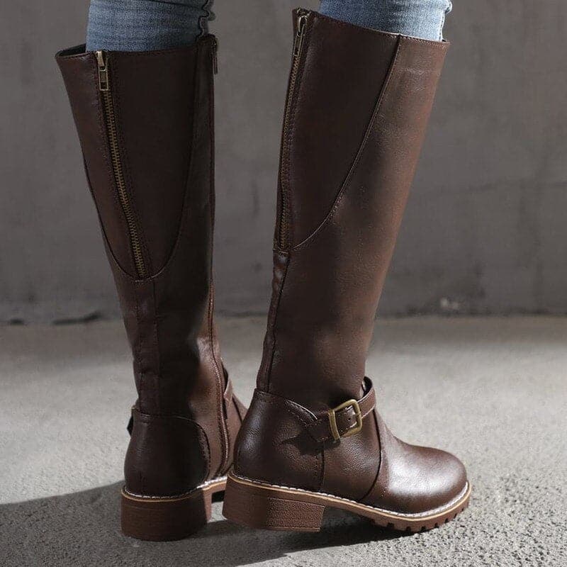 Elizabeth | Classic Buckle Women's Knee High Boots
