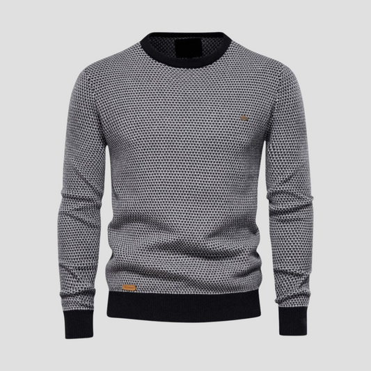 Men’s Textured Knit Crew Sweater