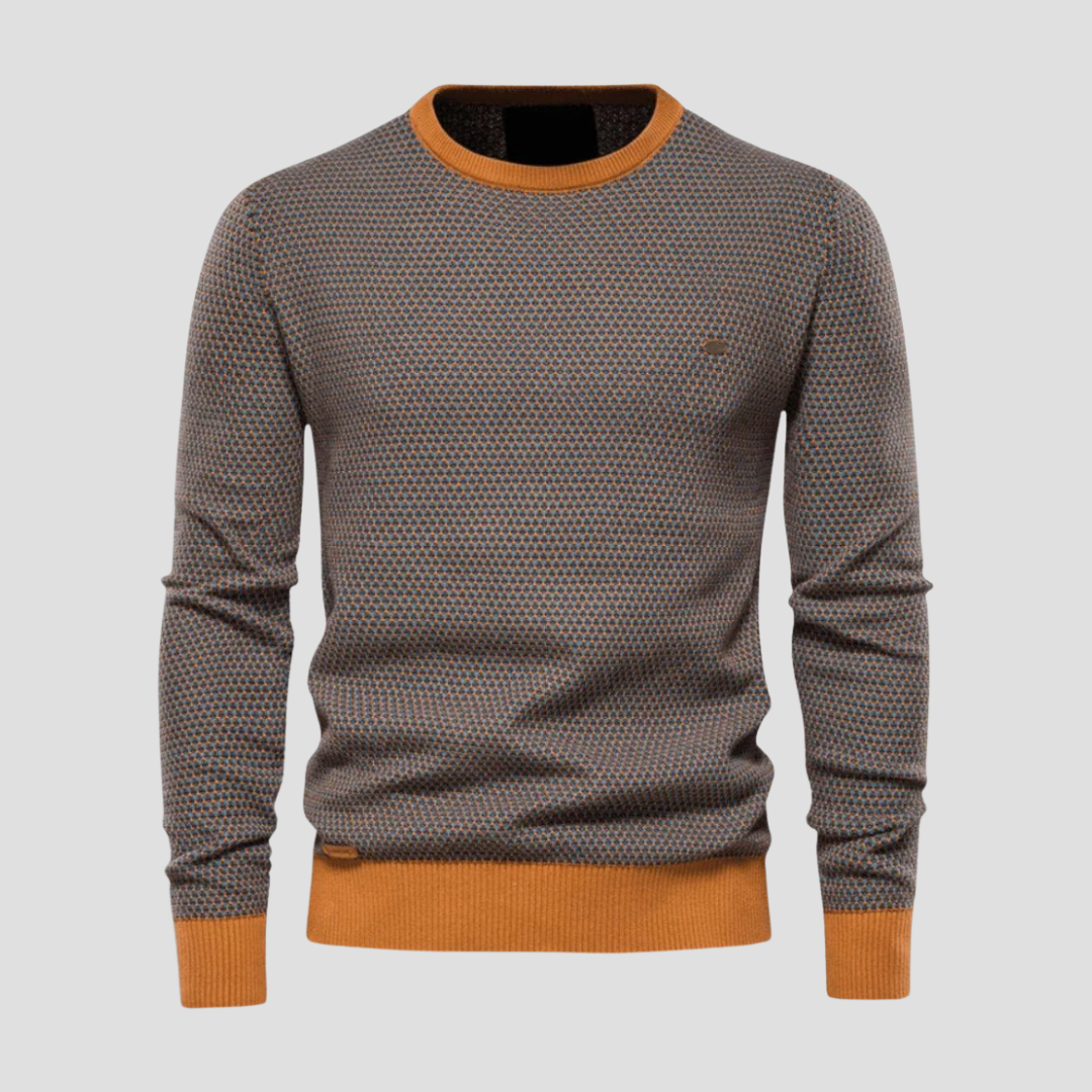 Men’s Textured Knit Crew Sweater
