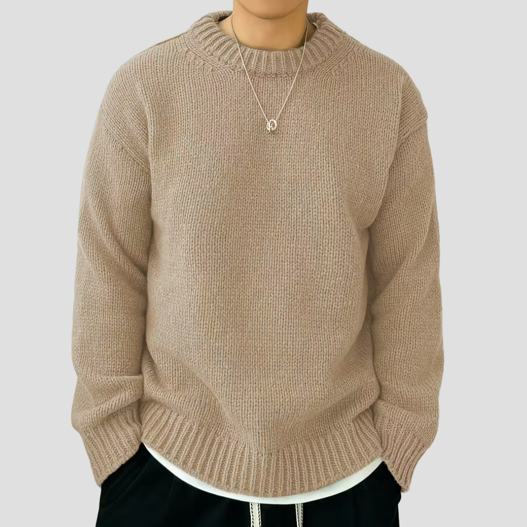 Men’s Chunky Knit Crewneck Sweater