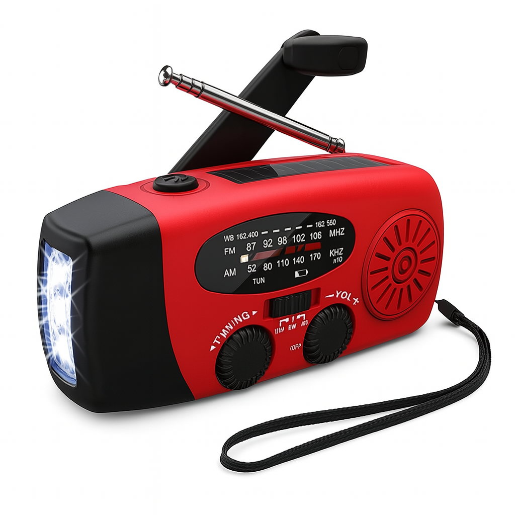 Portable Solar Powered Emergency Radio Charger - BritishElegance