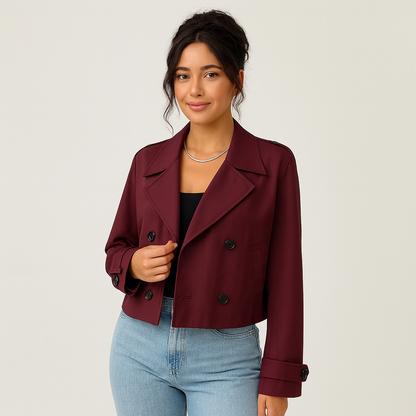 Emilia | Knitted Slim Fit Coat with Buttons