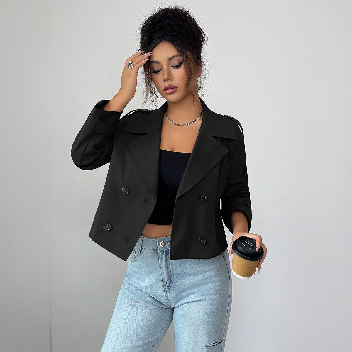 Emilia | Knitted Slim Fit Coat with Buttons
