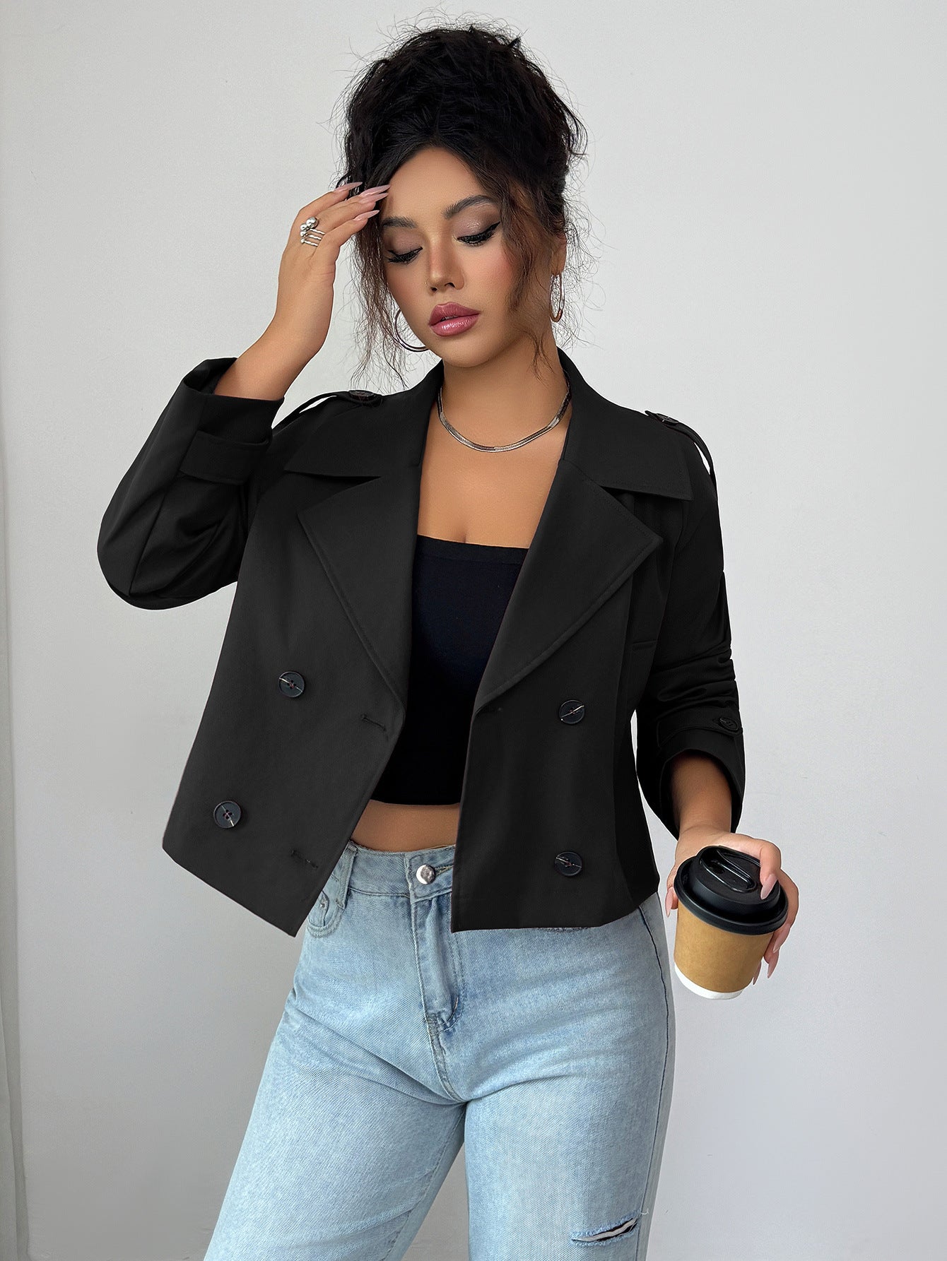 Kelly | Knitted Slim Fit Coat with Buttons