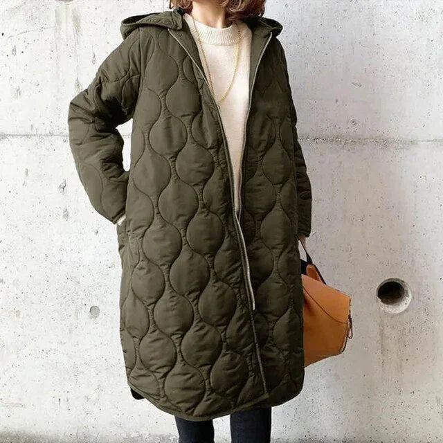 Helena | Stylish Lightweight Long Puffer Coat - Effortless Warmth & Modern Style