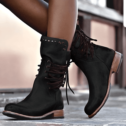 Tatiana | Stylish Rugged Mid Calf Boots for Women