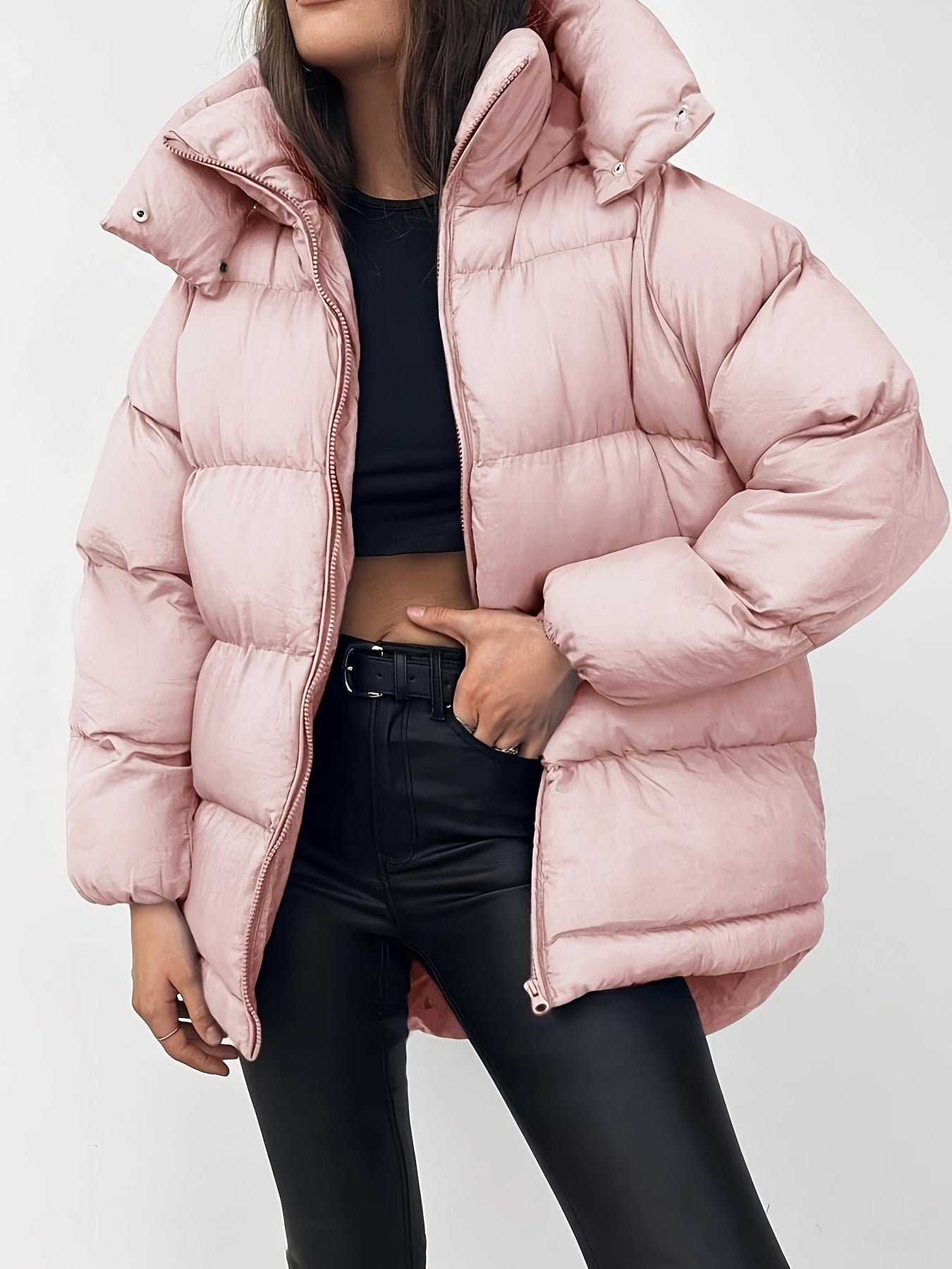 Veradis | Women's Short Black Puffer Jacket with Warm Insulation