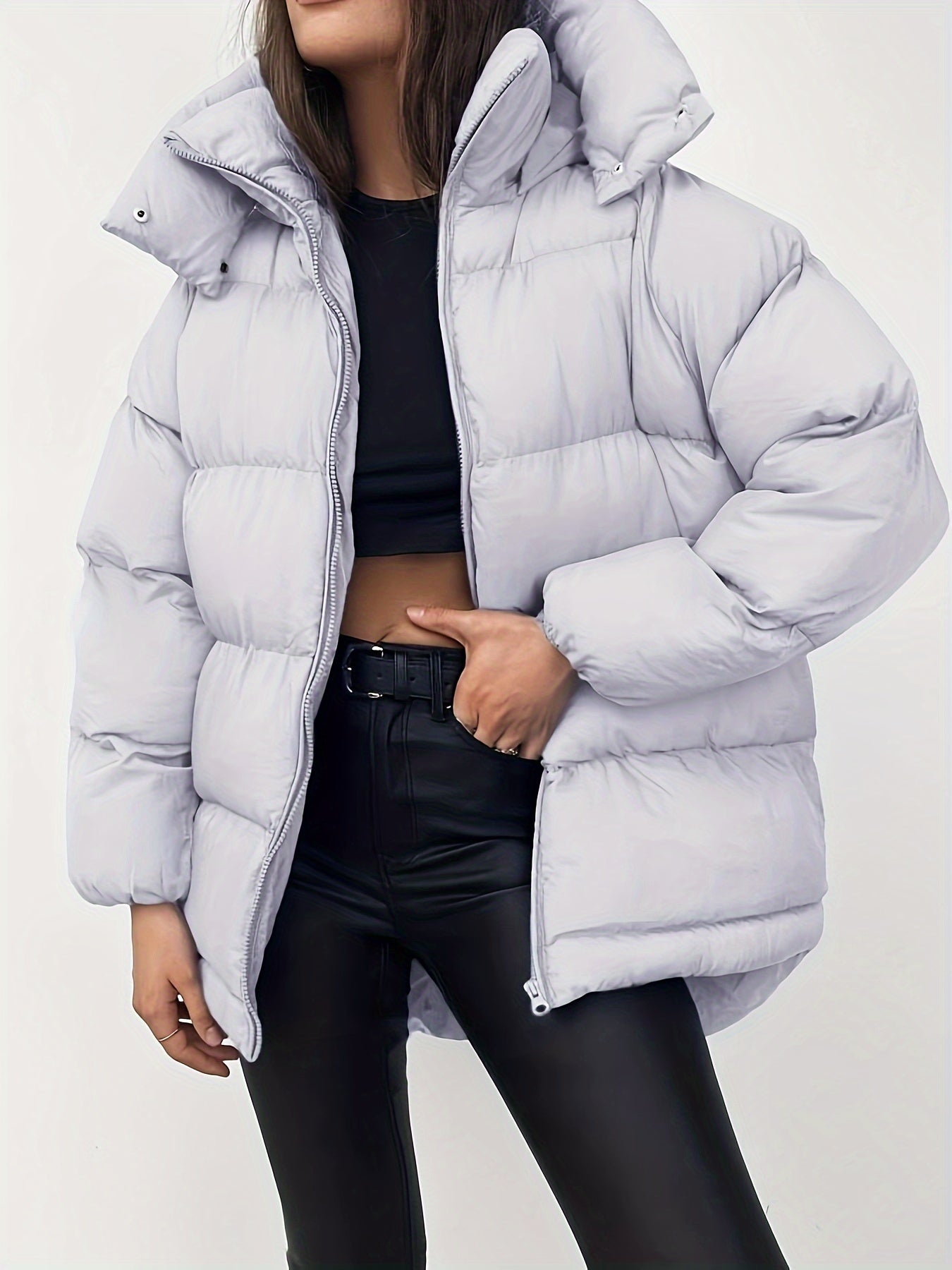 Veradis | Women's Short Black Puffer Jacket with Warm Insulation