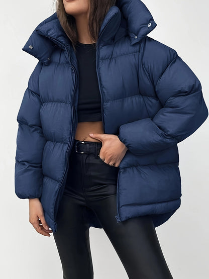 Veradis | Women's Short Black Puffer Jacket with Warm Insulation