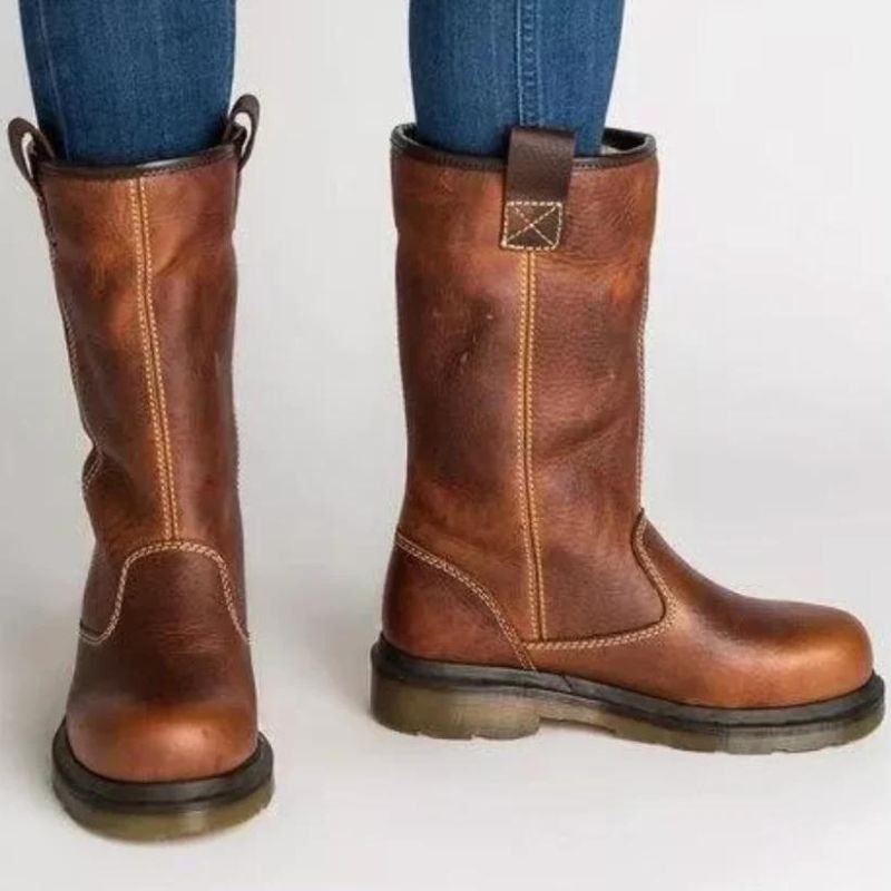 Sienna Ankle-Length Winter Boots | Fleece Lined Strap Detail Winter Boots