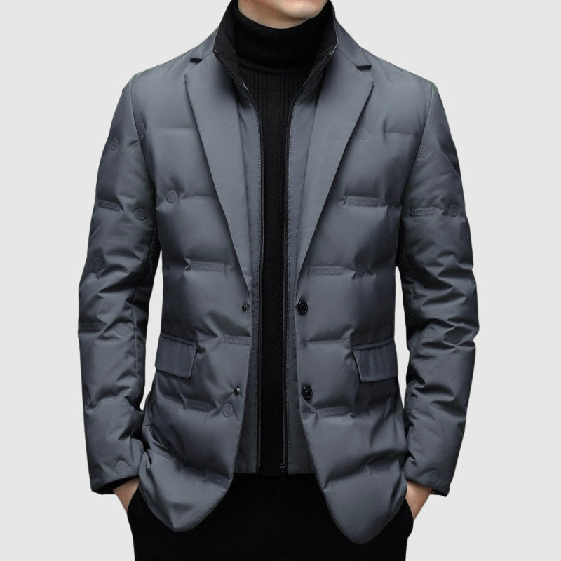 Men’s Hybrid Quilted Two Button Coat