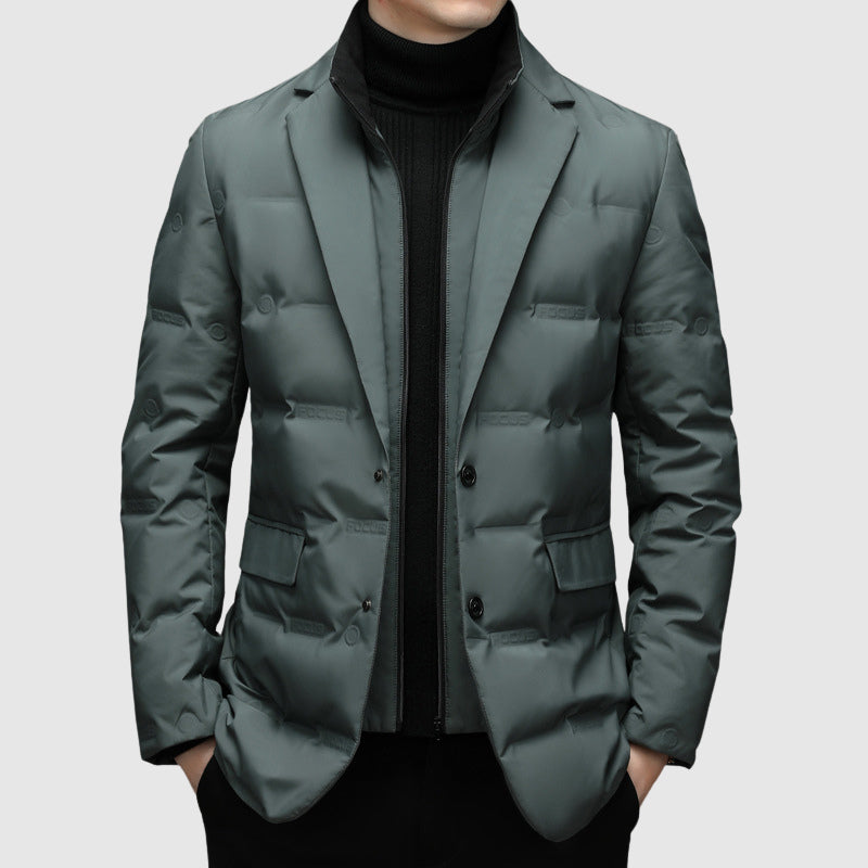 Men’s Hybrid Quilted Two Button Coat
