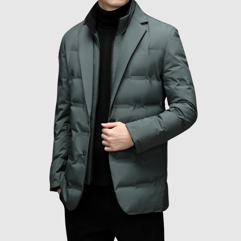 Men’s Hybrid Quilted Two Button Coat