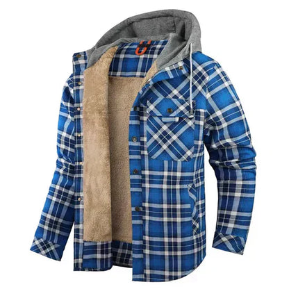 Men’s Insulated Plaid Snap Shirt Jacket