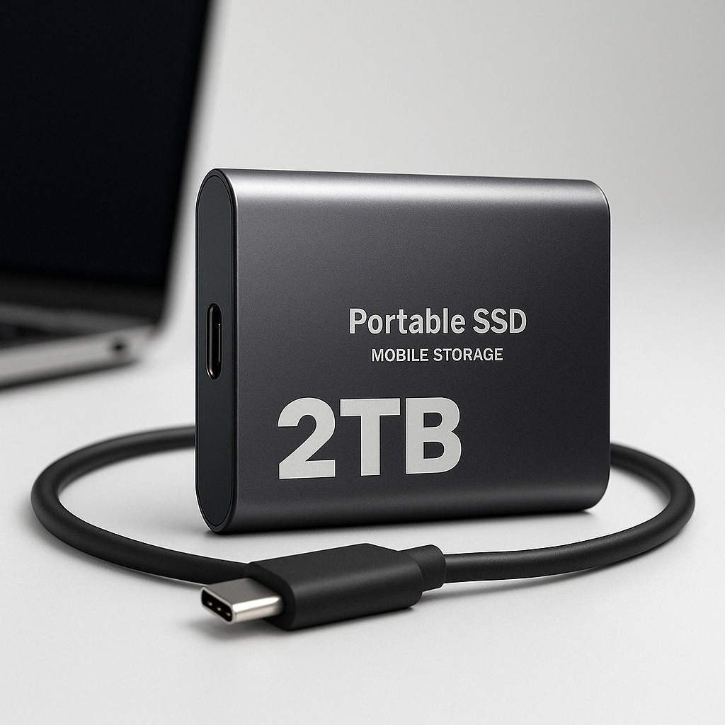 Compact USB SSD - Fast Portable Data Storage Drive - BritishElegance