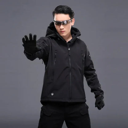 Tactical Hooded Softshell Jacket Men