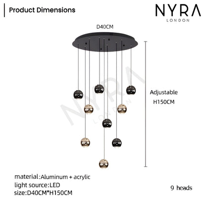 Elegant Drop Crystal Ceiling Light