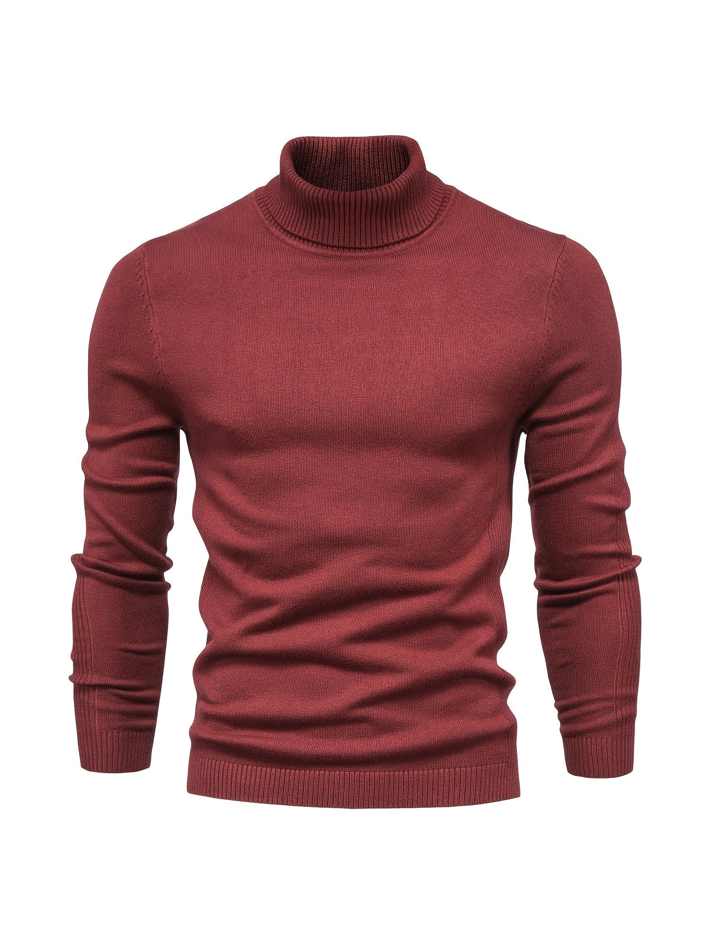 Fine merino wool turtleneck sweater for men