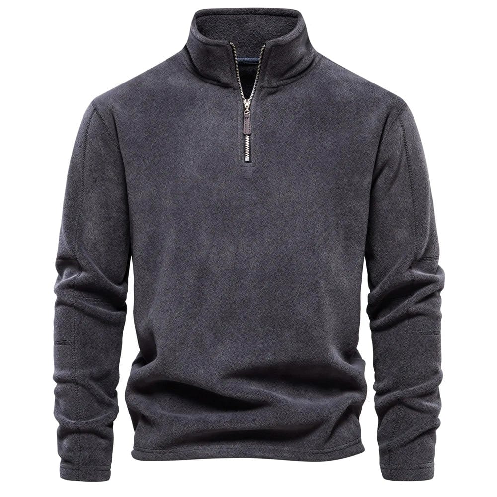 Warm Mens Fleece High Neck Half Zip Sweater