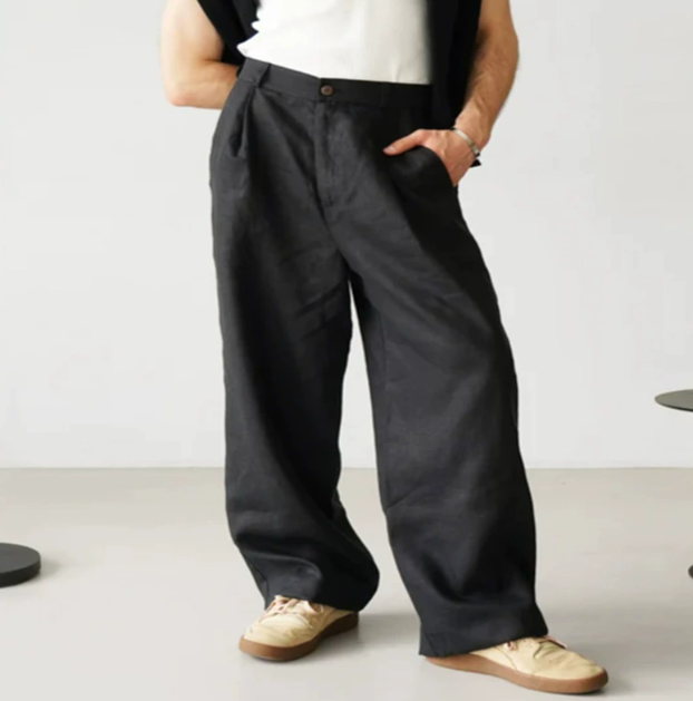 Men's Casual Cotton Pants Relaxed Fit - BritishElegance