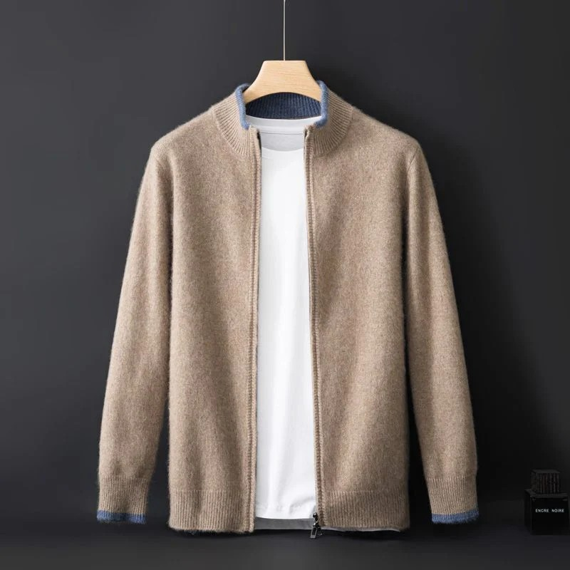 Classic wool cardigan for men