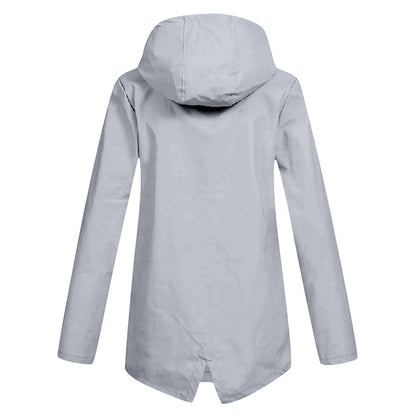 Women’s Zip Front Rain Coat | Hooded