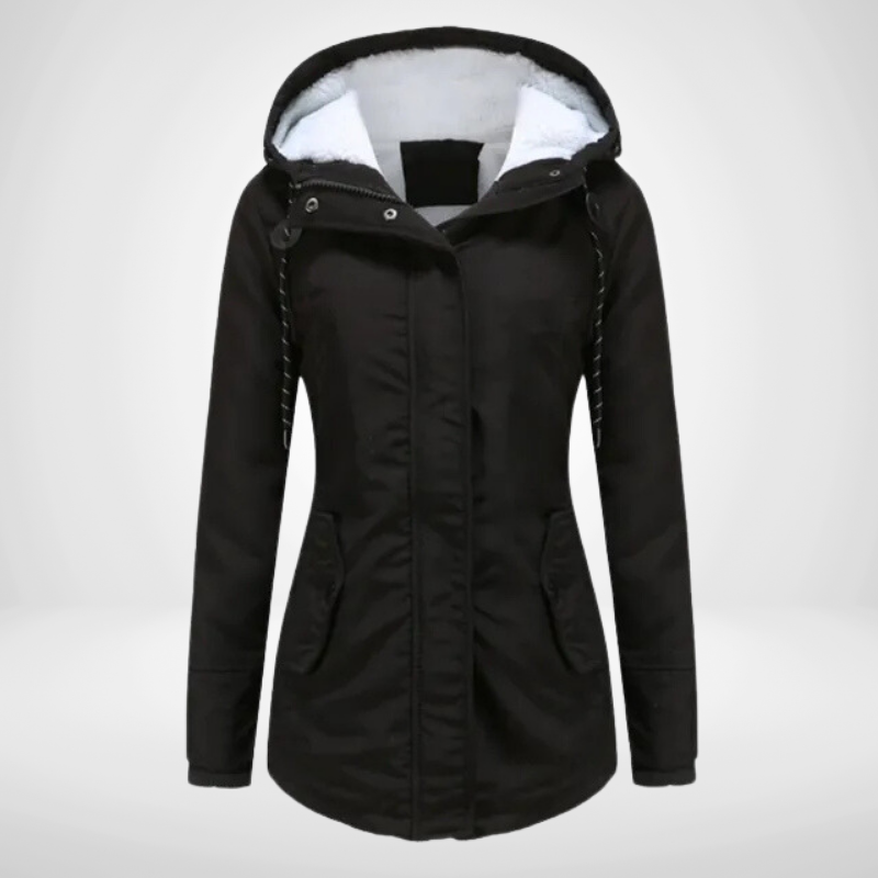 Warm Women's Fleece Hooded Winter Coat
