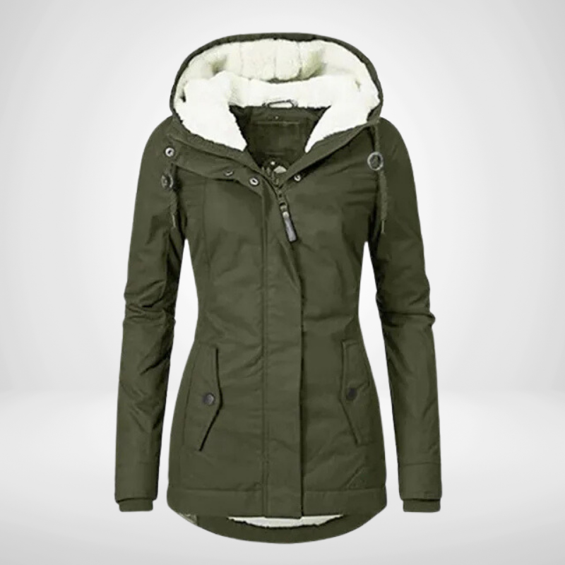Warm Women's Fleece Hooded Winter Coat