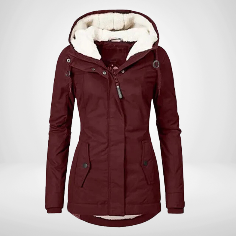Warm Women's Fleece Hooded Winter Coat