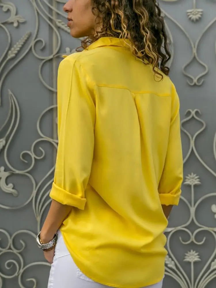 Fantasia Blouse | Classic Button-Up Long Sleeve Blouse