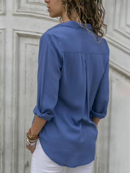 Fantasia Blouse | Classic Button-Up Long Sleeve Blouse