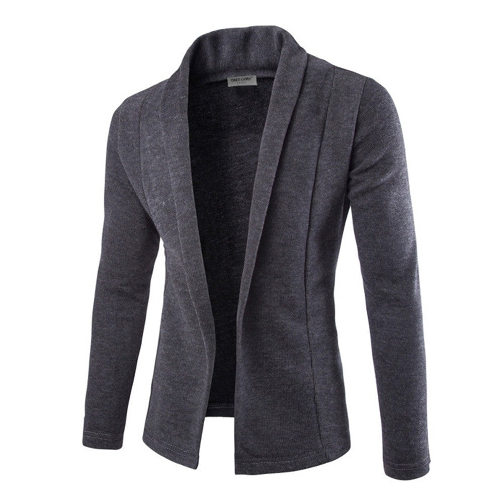 Relaxed Fit Men's Open Cardigan Sweater - BritishElegance