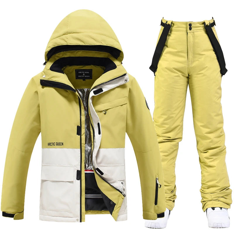 Warm Waterproof Ski Snow Suit for Men and Women