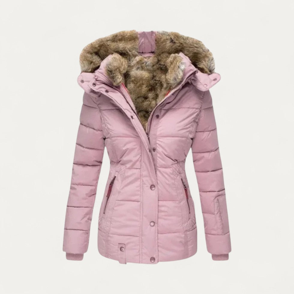 Women’s Quilted Faux Fur Hooded Parka