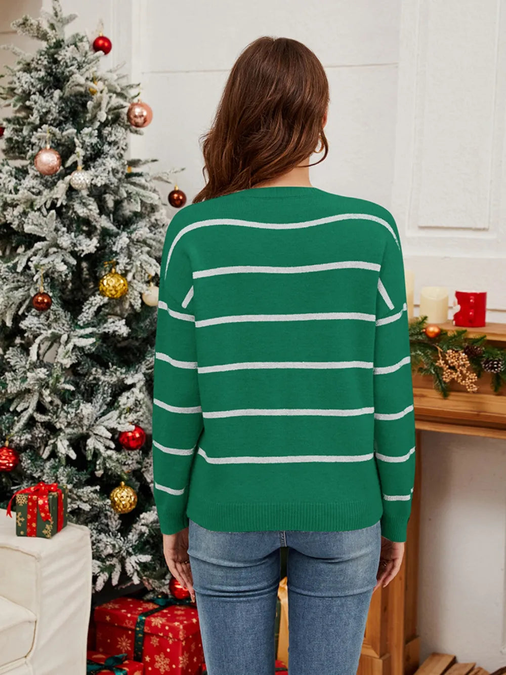 Amy | Sequin Santa Christmas Jumper Women