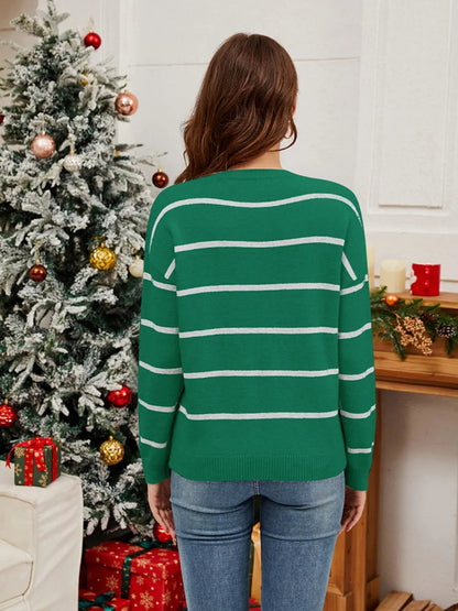 Amy | Sequin Santa Christmas Jumper Women