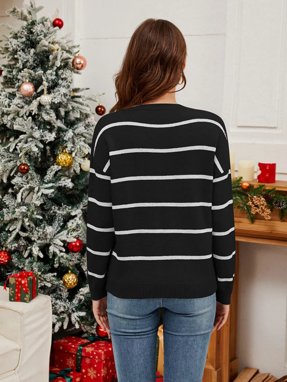 Amy | Sequin Santa Christmas Jumper Women