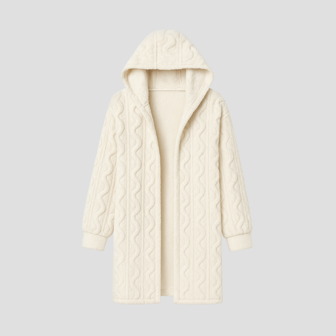 Women’s Hooded Faux-Fur Cable Jacket