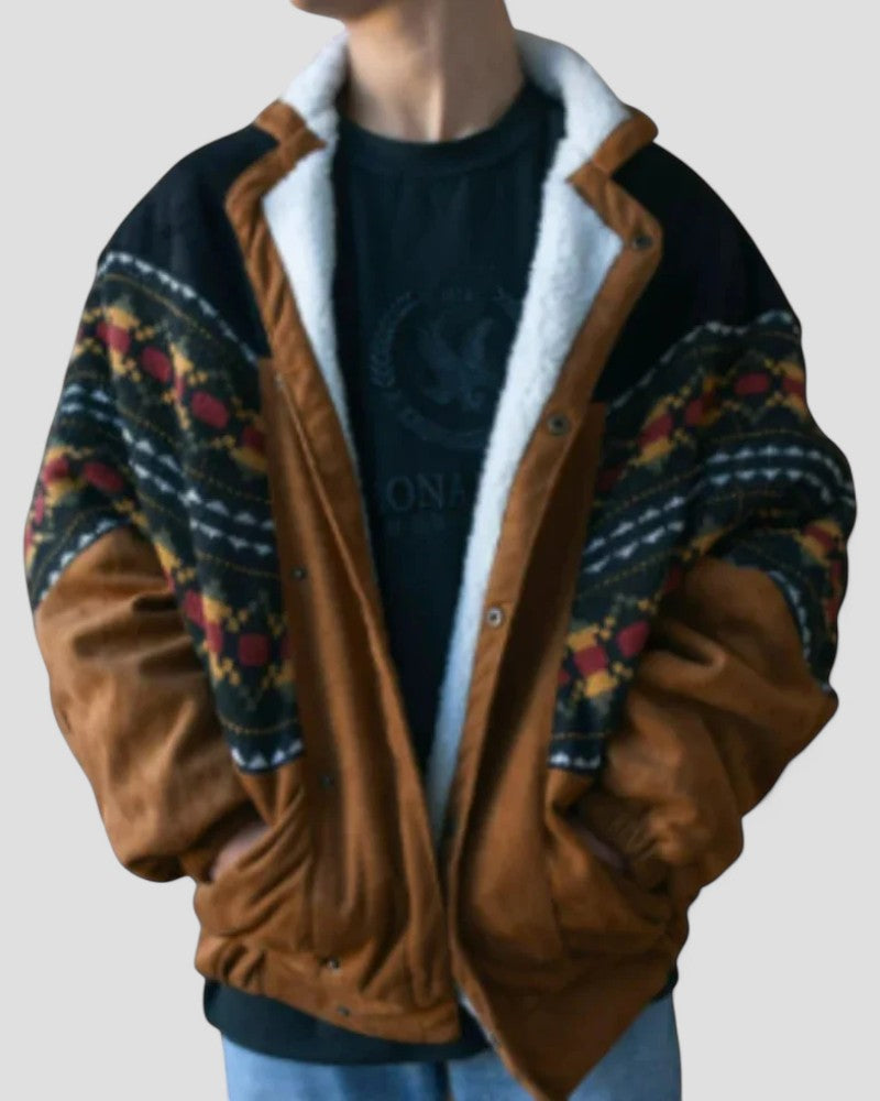 Men’s Patterned Sherpa Jacket